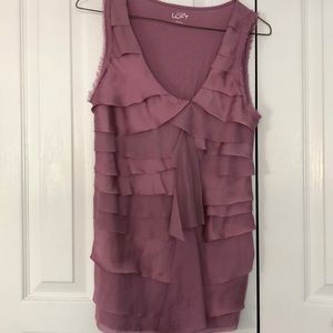 Cute lavender Loft sleeveless top